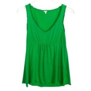 J. Crew | Women's Green Sleeveless V-Neck Jersey Knit Top Size Small